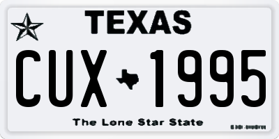 TX license plate CUX1995