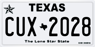 TX license plate CUX2028