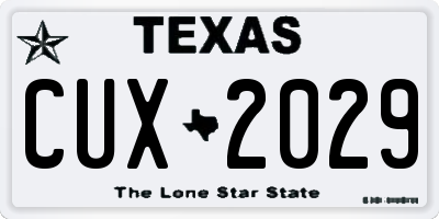 TX license plate CUX2029
