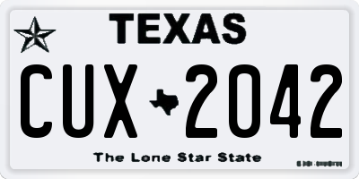 TX license plate CUX2042