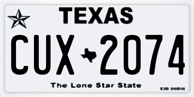 TX license plate CUX2074
