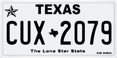 TX license plate CUX2079