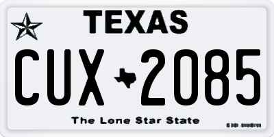 TX license plate CUX2085