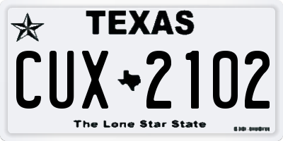TX license plate CUX2102