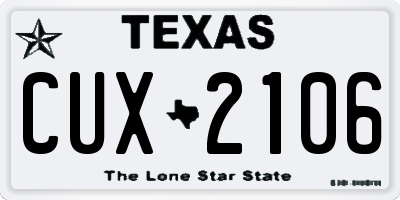 TX license plate CUX2106