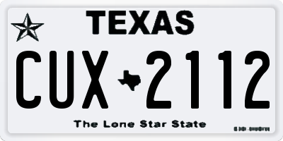 TX license plate CUX2112