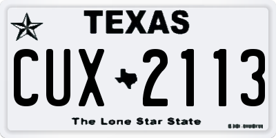 TX license plate CUX2113