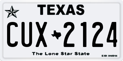 TX license plate CUX2124