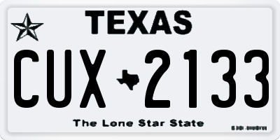 TX license plate CUX2133