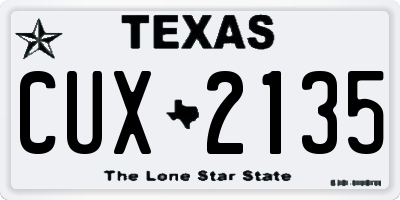 TX license plate CUX2135