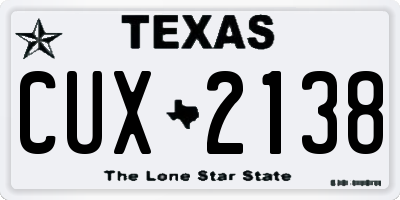 TX license plate CUX2138