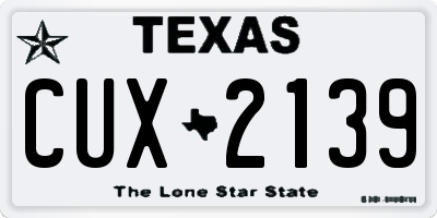 TX license plate CUX2139