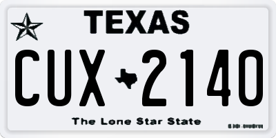 TX license plate CUX2140