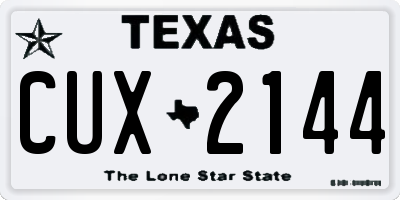 TX license plate CUX2144