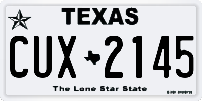TX license plate CUX2145