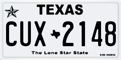TX license plate CUX2148