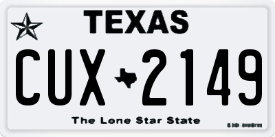 TX license plate CUX2149