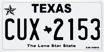 TX license plate CUX2153