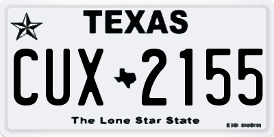 TX license plate CUX2155