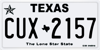 TX license plate CUX2157