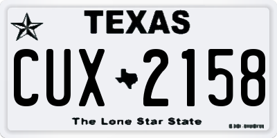 TX license plate CUX2158