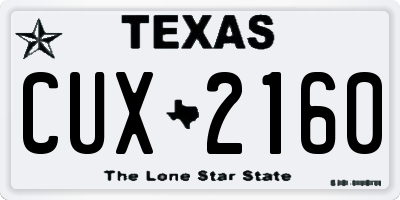 TX license plate CUX2160