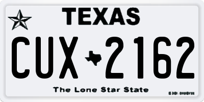 TX license plate CUX2162