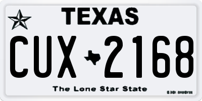 TX license plate CUX2168