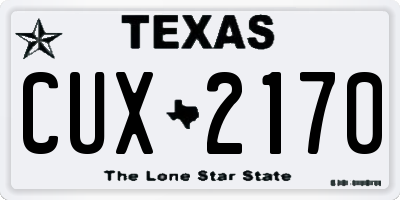 TX license plate CUX2170