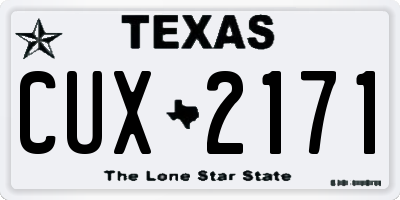 TX license plate CUX2171