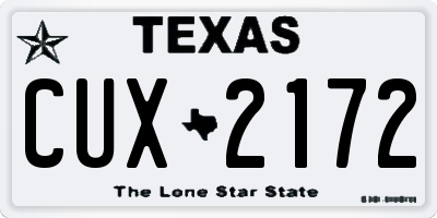 TX license plate CUX2172