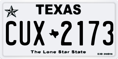 TX license plate CUX2173