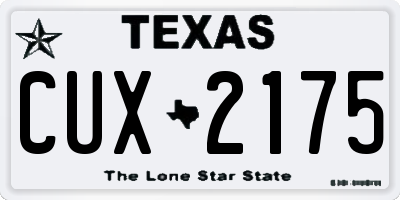 TX license plate CUX2175