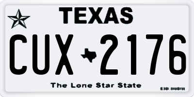 TX license plate CUX2176