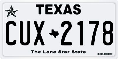 TX license plate CUX2178