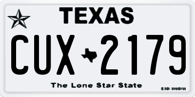 TX license plate CUX2179