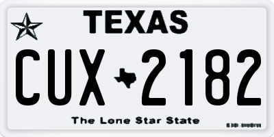 TX license plate CUX2182
