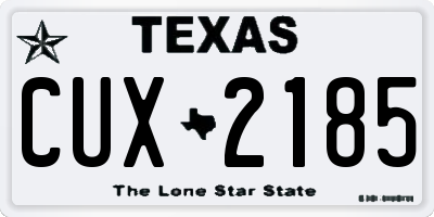TX license plate CUX2185