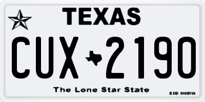 TX license plate CUX2190