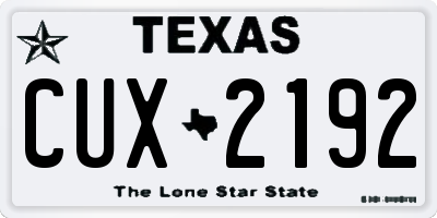 TX license plate CUX2192
