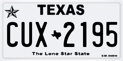 TX license plate CUX2195