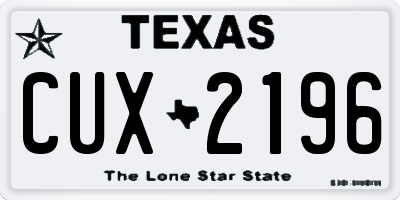 TX license plate CUX2196