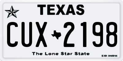 TX license plate CUX2198