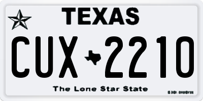 TX license plate CUX2210