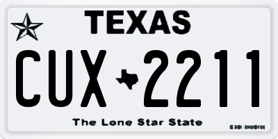 TX license plate CUX2211