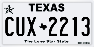 TX license plate CUX2213