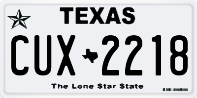 TX license plate CUX2218