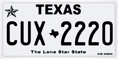 TX license plate CUX2220