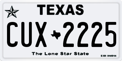 TX license plate CUX2225