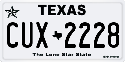TX license plate CUX2228